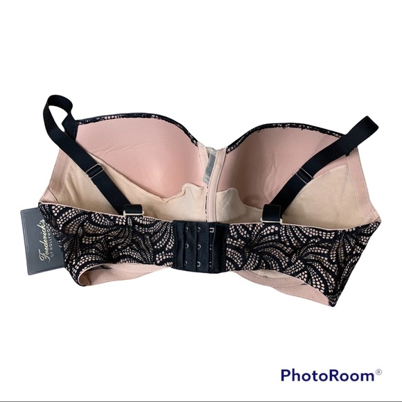 NWT Frederick’s of Hollywood 38F Tuxedo Lace Bra - Picture 2 of 4